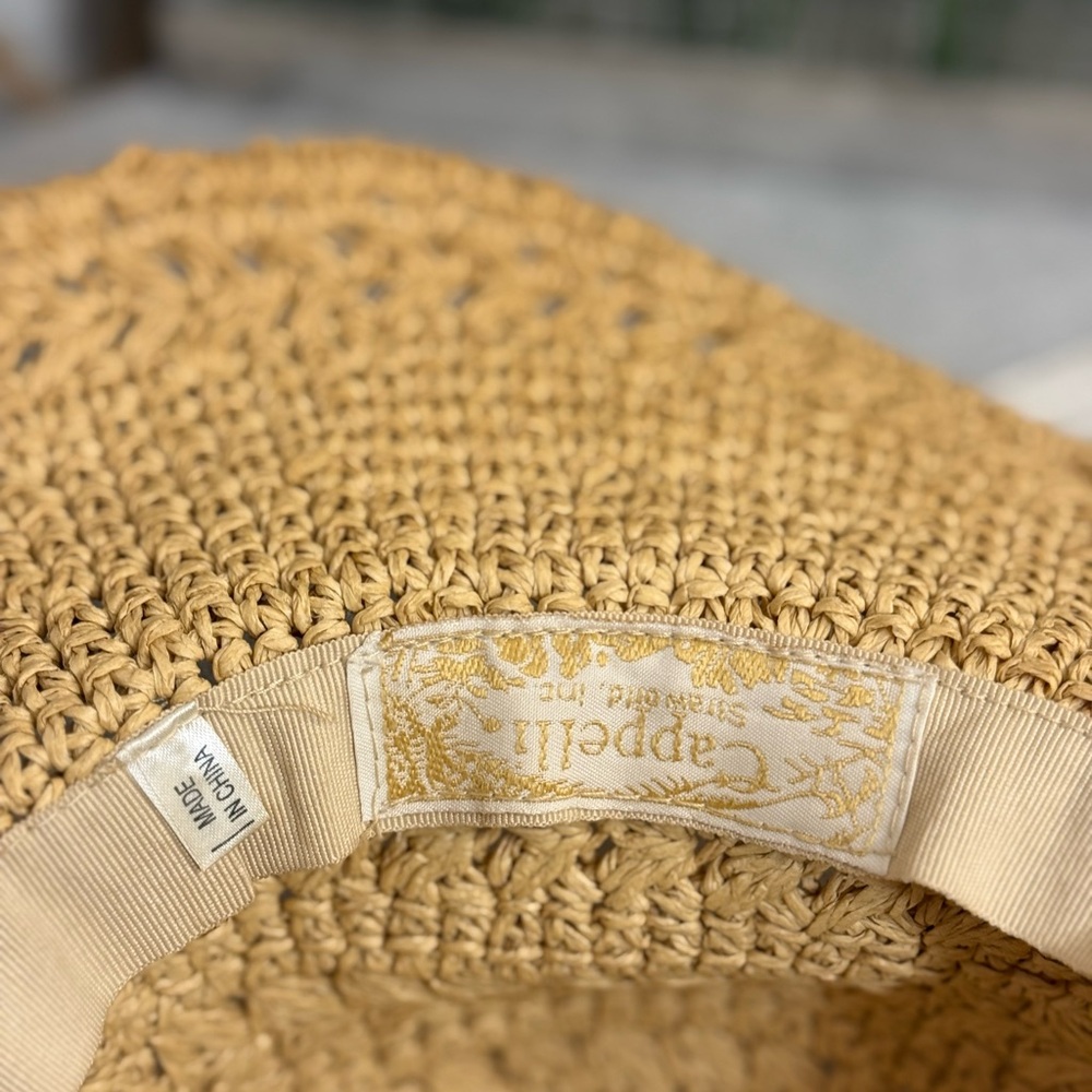 Cappelli Straworld Broad Brim Women’s Fancy Weave Straw Hat. Natural - Picture 4 of 10